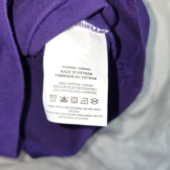 The Nike Tee Air Jordan NBA Hornets Ball 1 Tee Purple Size XL - Picture 5 of 8